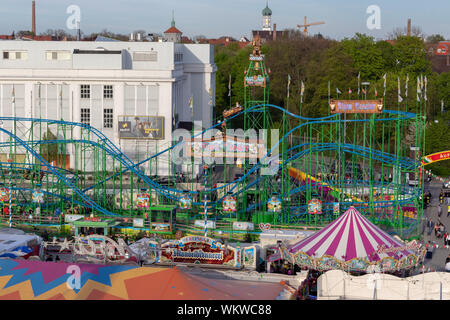 Plaerrer Augsburg Germany APRIL 22 2019 view out of the ferris