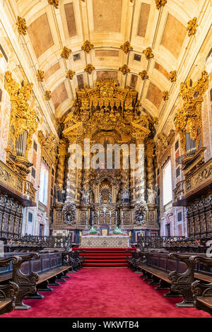 Porto, Portugal, July 19, 2019: Inside Cathedral. Located in the historical centre of the city of Porto. It is one of the city's oldest monuments and Stock Photo