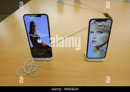 Orlando,FL/USA-8/27/19: The latest iPhone X on display at a retail store. Stock Photo