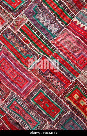 Colourful carpet sold in maroccan souk. Stock Photo