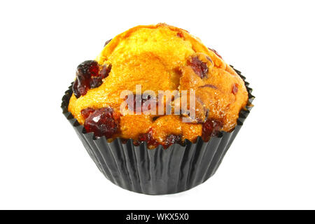 Cranberry Cupcake Isolated on a White Background Stock Photo