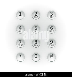 An image of a digital dial plate white Stock Photo