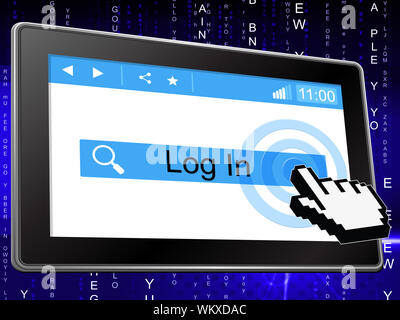 Log In Representing World Wide Web And Website Stock Photo