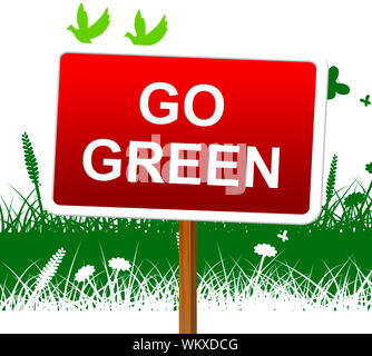 Earth Day Meaning Go Green And Ecological Stock Photo - Alamy