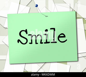 Smile Sign Meaning Message Smiling And Signboard Stock Photo