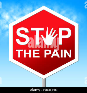 Stop Pain Representing Warning Sign And Heartbreak Stock Photo