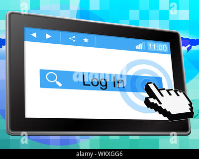 Log In Representing World Wide Web And Website Stock Photo