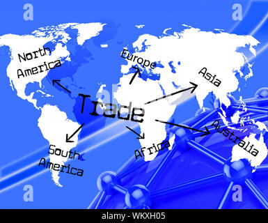 Worldwide Trade Meaning Planet Commercial And Earth Stock Photo