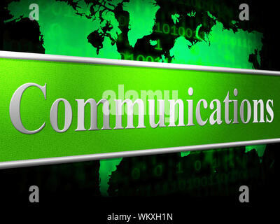 Computer Communication Meaning Network Server And Online Stock Photo