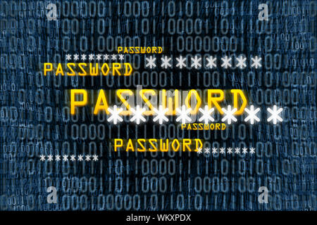 An image of a binary password background Stock Photo