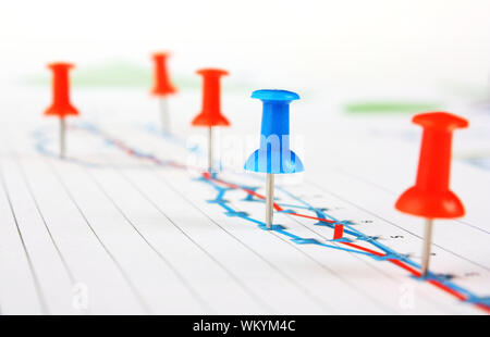 Graphs tables and documents laid on the table Stock Photo