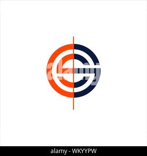 CS and SC creative initial based letter icon logo vector designs Stock Vector