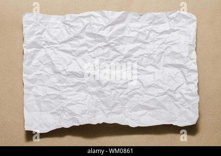 a4 size white crumpled paper Stock Photo