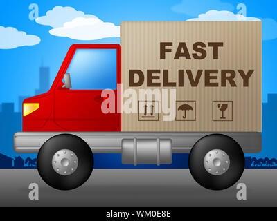 Fast Delivery Representing High Speed And Rush Stock Photo