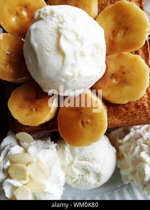 Banana Ice Cream Dessert Stock Photo