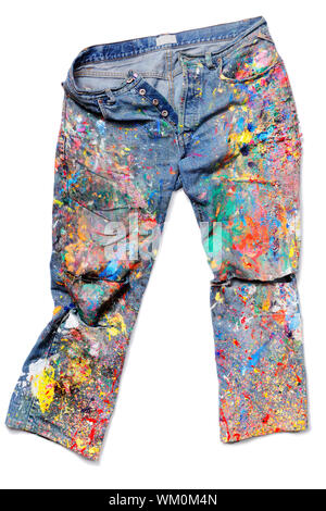 I made these jeans and painting! Acrylic. : r/crafts