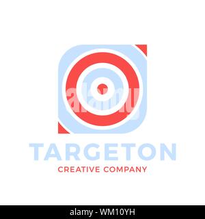 Target icon vector illustration on white background. Target symbol logo design inspiration. Stock Vector