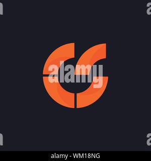 CS and SC creative initial based letter icon logo vector designs Stock Vector