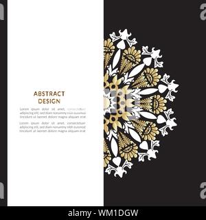 luxury ornamental mandala design background in gold color - Vector Stock Vector