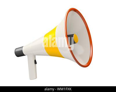 An image of a typical megaphone isolated on a white background Stock Photo