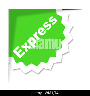 Express Delivery Label Representing High Speed And Delivering Stock Photo
