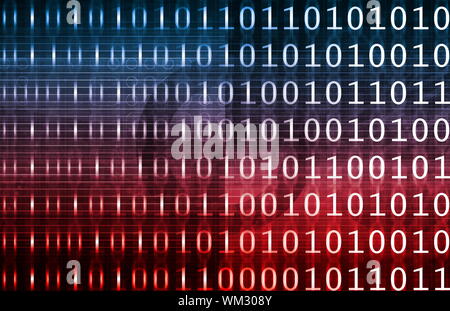 Binary Technology Stream Stock Photo