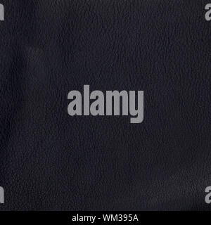 Natural qualitative black leather texture. Close up. Stock Photo