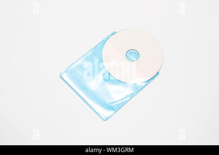 blue plastic dvd case Stock Photo