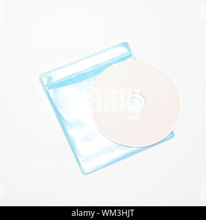 blue plastic dvd case Stock Photo