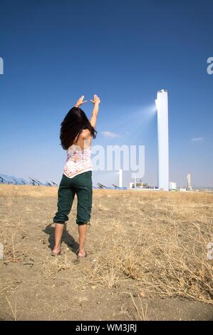 solar power station at sanlucar in seville spain Stock Photo - Alamy