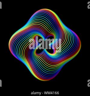 3D creative background or decoration element. Abstract colored pattern. Stock Vector