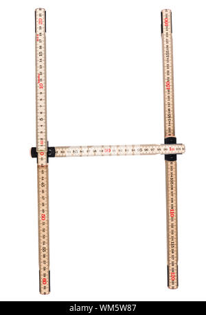 Letter 'K' made of a folding ruler Stock Photo - Alamy