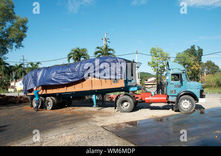 PALM OIL TRANSPORT IN MALAYSIA Stock Photo