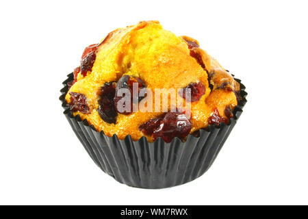 Cranberry Cupcake Isolated on a White Background Stock Photo