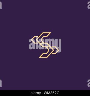 Creative Innovative Initial Letter logo SS S. Minimal luxury Monogram. Professional initial design. Premium Business typeface. Alphabet symbol . Stock Vector