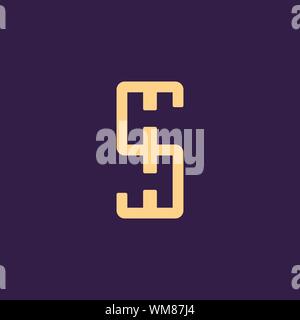 Creative Innovative Initial Letter logo SS S. Minimal luxury Monogram. Professional initial design. Premium Business typeface. Alphabet symbol . Stock Vector