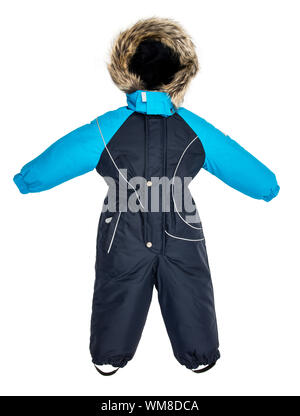 Childrens snowsuit fall on a white background Stock Photo