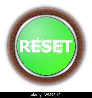 reset button illustration isolated on white background Stock Photo