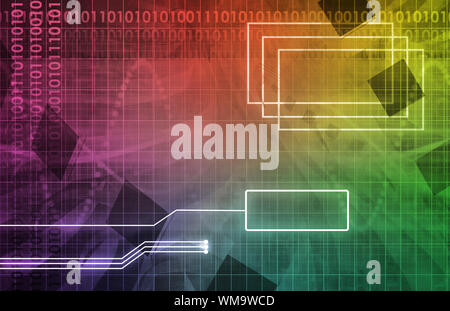 System Development Platform and Reporting Tool Utility Art Stock Photo