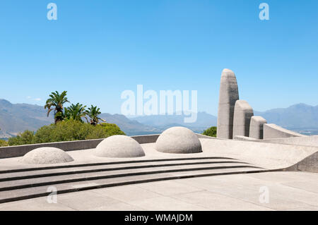 Monument in Paarl in the Western Cape Province of South Africa commemorating the Afrikaans language Stock Photo