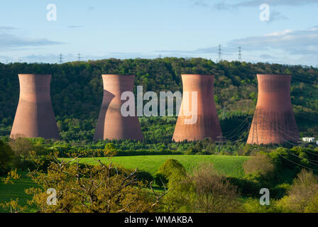 Ironbridge power station cooling towers. This coal-fired power station is now demolished Stock Photo
