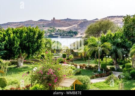 Botanical island (Lord Kitchener's island) on Nile river, Egypt Stock Photo