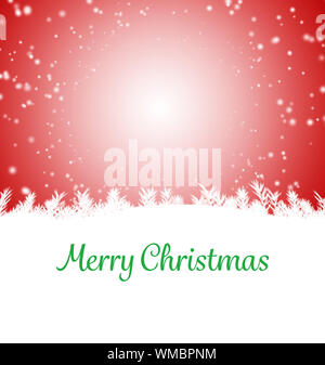 Merry Christmas against white light dots on red Stock Photo