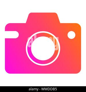Camera icon. Vector gradient fresh color set. Isolated illustration on white background. Stock Vector