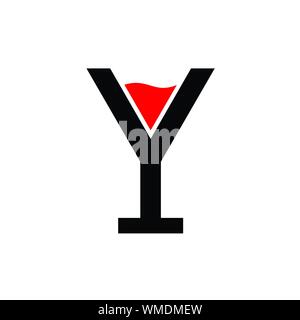 Glass with Red Wine Vector Symbol Graphic Logo Design Template Stock Vector