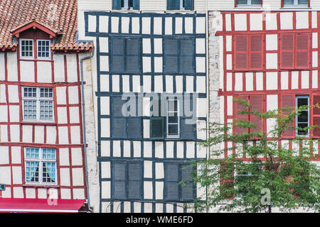 Historical and cultural city center of Bayonne, Pyrenees, France Stock Photo