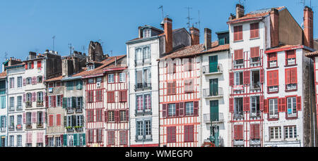 Historical and cultural city center of Bayonne, Pyrenees, France Stock Photo