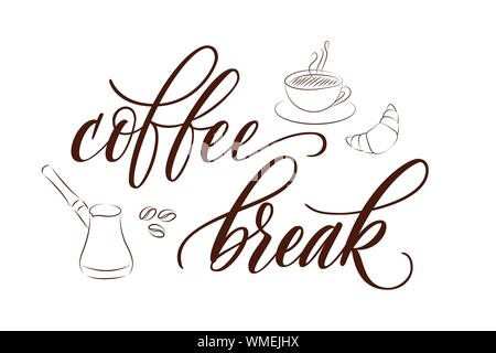 Quote Coffee break Stock Vector