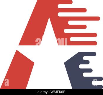 Letter A vector logo design. Creative minimalism logotype icon symbol. Stock Vector