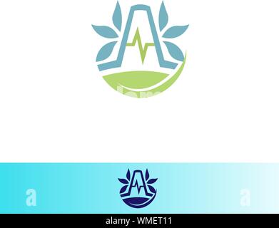 Letter A vector logo design. Creative minimalism logotype icon symbol. Stock Vector